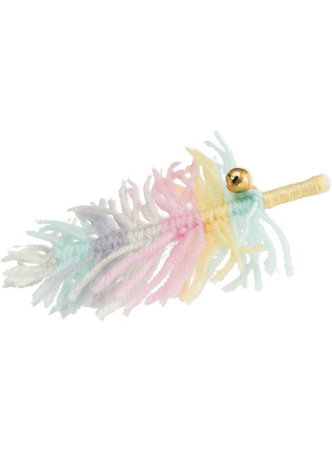 تريكسي لعبة قطط على شكل ريشة مع جرس، مصنوعة من مادة البوليستر، لعبة ناعمة تفاعلية للقطط والقطط الصغيرة، 14 سم - Image 3