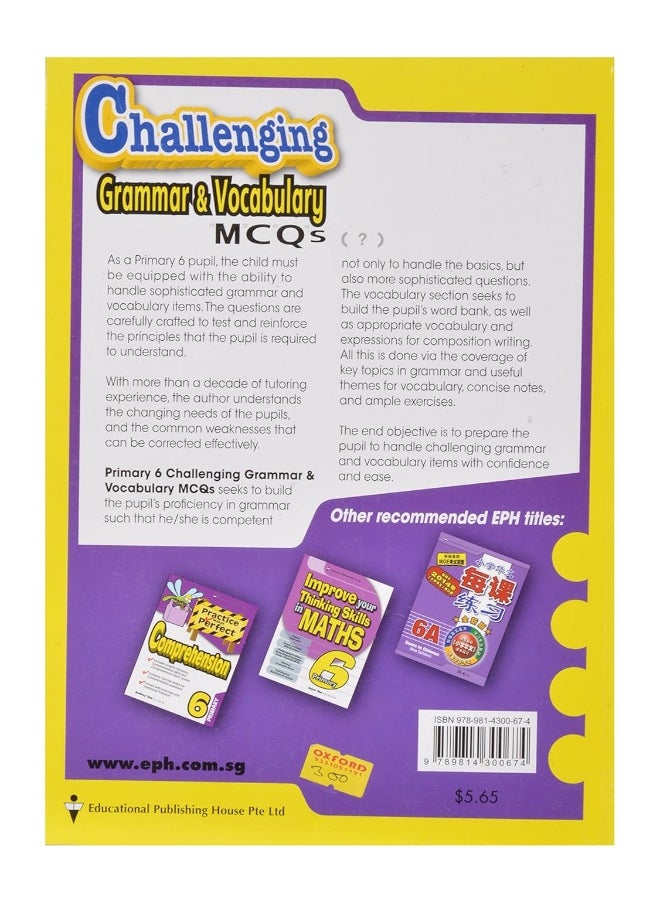 PRIMARY 6 CHALLENGING GRAMMAR & VOCABULARY MCQS  - Image 2
