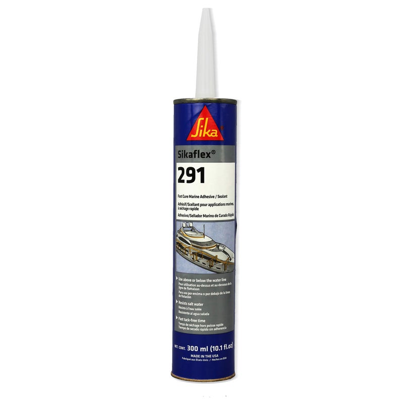 Sikaflex-291, White, General All-Purpose Fast Cure Marine Adhesive and sealant. Polyurethane sealant for Boats, 10.1 fl. oz Cartridge (Pack of 1) - Image 1