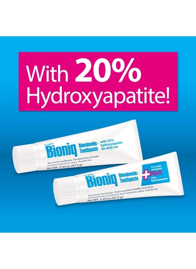Bioniq - Plus Biomimetic Toothpaste with 20 Percent Hydroxyapatite for Teeth and Gums, 3.44 Ounce (Pack of 3) - Image 1