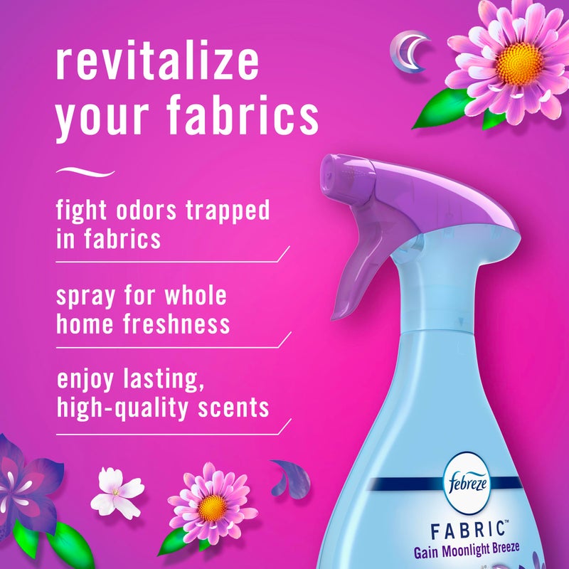febreze Odor-Fighting Fabric Refresher with Gain,Moonlight Breeze, 23.6 fl oz - Image 2