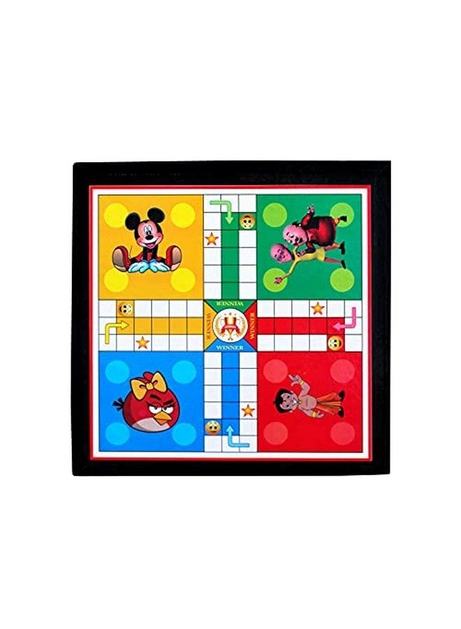 DAYSTAR Wooden Ludo Board Game Snake Ladder with Dice & Coin Set (12 in)(Combo of 2) - Image 2