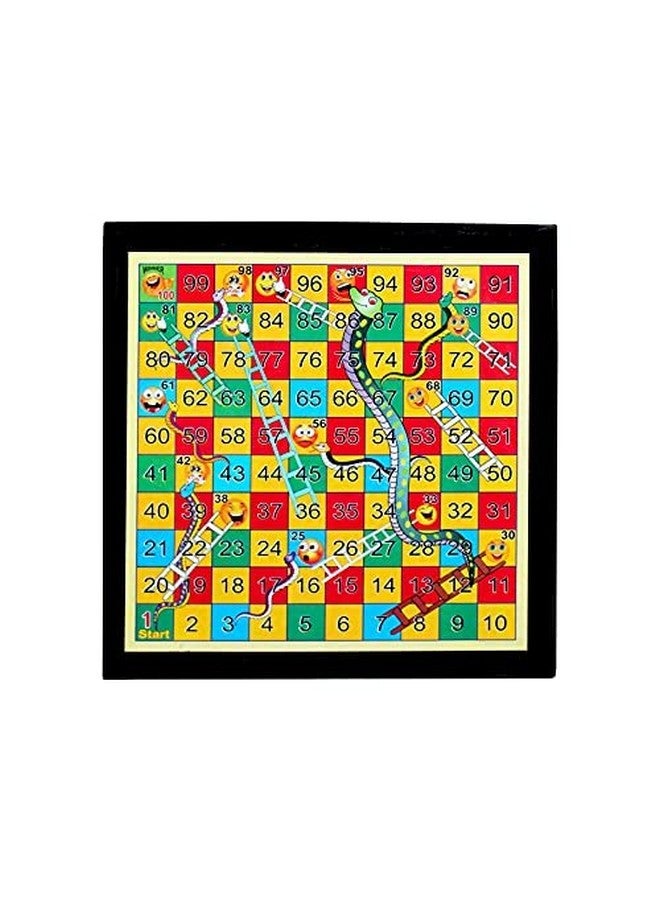 DAYSTAR Wooden Ludo Board Game Snake Ladder with Dice & Coin Set (12 in)(Combo of 2) - Image 3