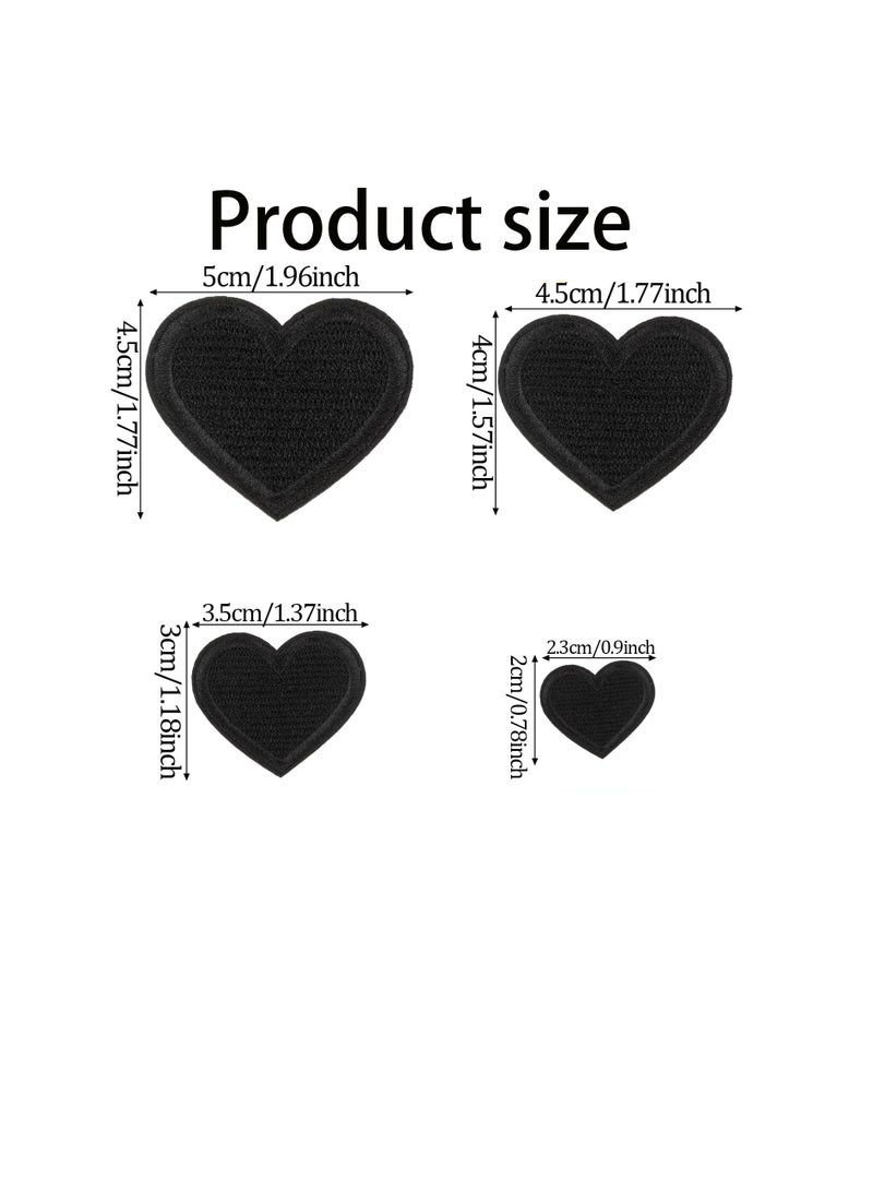 رقع مكواة على شكل قلب، 16 قطعة، 4 مقاسات، زينة مطرزة للملابس والإكسسوارات جاكيتات جينز قبعات حقائب ظهر - Image 2