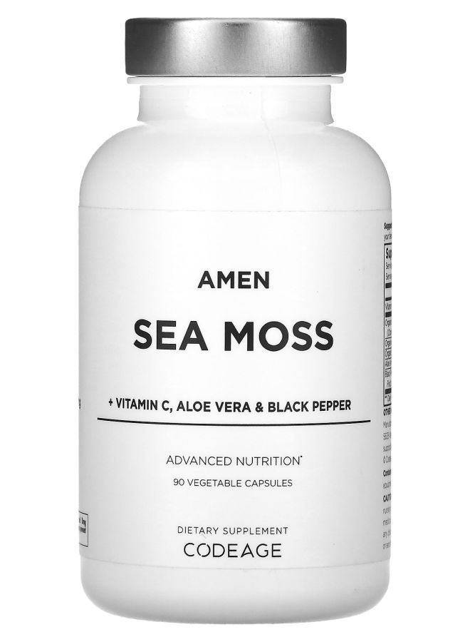 Codeage Amen Sea Moss + Vitamin C Aloe Vera & Black Pepper 90 Vegetable Capsules