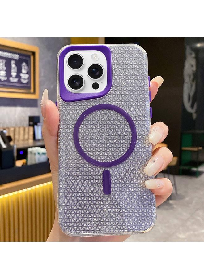 Zaboon For iPhone 15 Pro Max Blade Glitter MagSafe Phone Case(Purple)