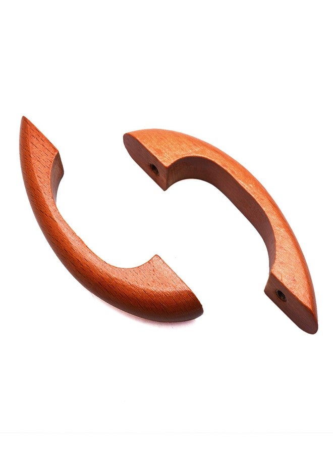 Karcy Woodcraft Cabinet Pull Handle Karcy Bow-Shaped Handle Pull Wooden Rectangular Pack of 2 - Image 4