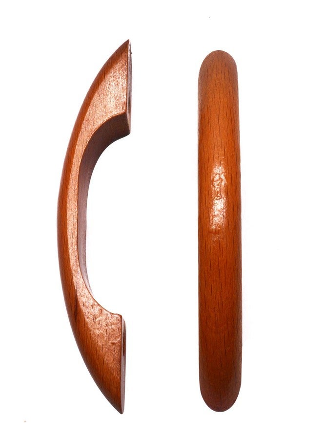 Karcy Woodcraft Cabinet Pull Handle Karcy Bow-Shaped Handle Pull Wooden Rectangular Pack of 2 - Image 1