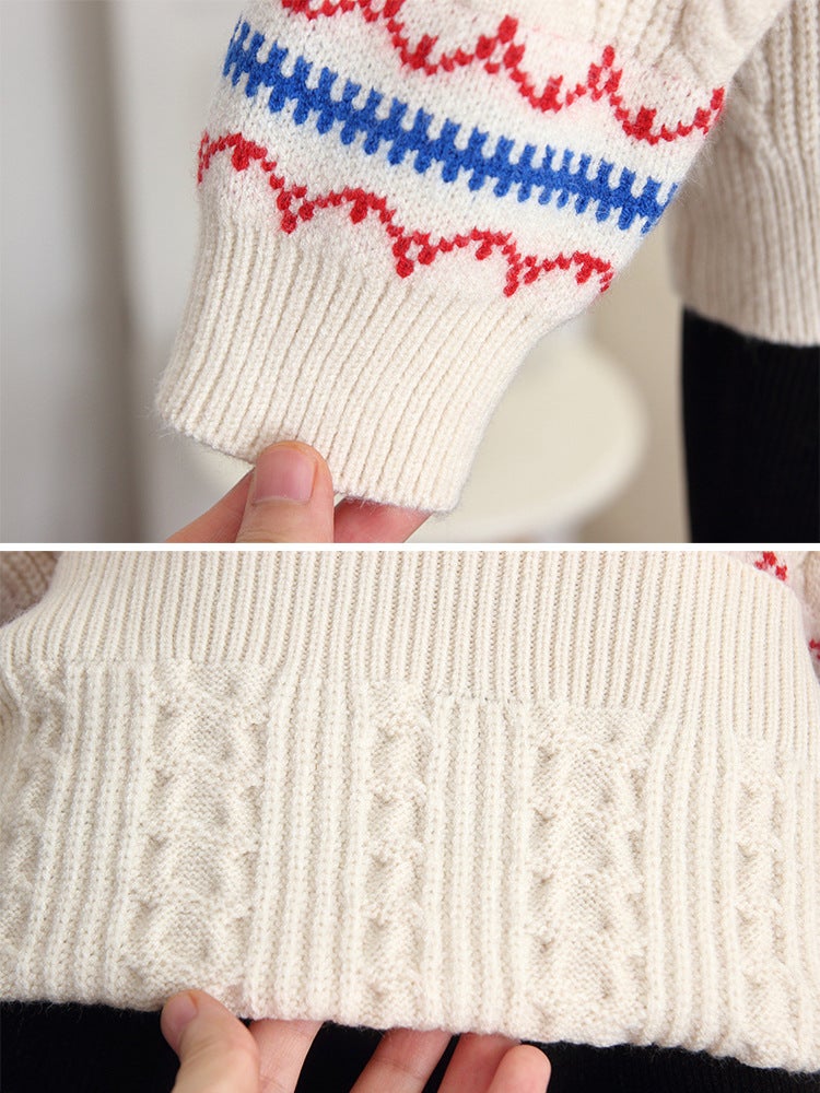 6695 Boys Crewneck Sweater Children'S Knitted Wool Top Winter Baby Base Shirt - Image 5