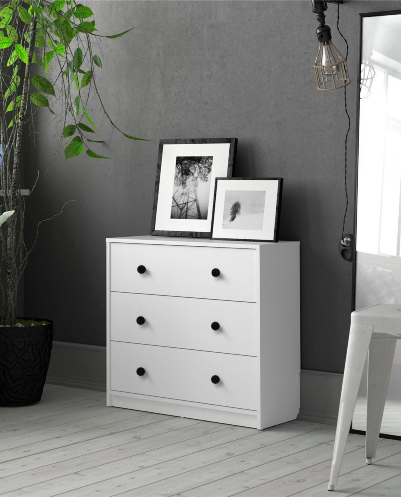 Modern MDF drawer unit - Height 72 cm - Width 70 cm - Depth 40 cm, from Furniture Store.