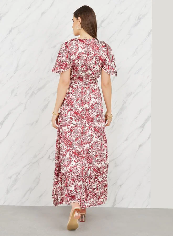 Styli Paisley Print Dress