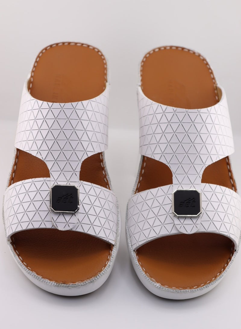 النهام شبشب عربي من الجلد الكامل، نعل داخلي بلون أسمر، راحة كاجوال - Image 4