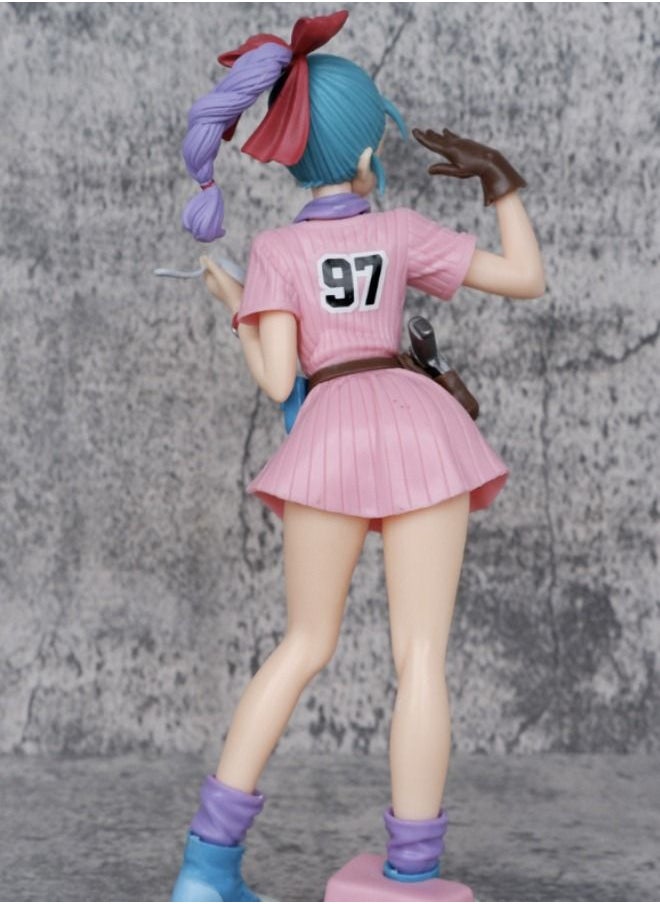 Dragon Ball - Dragon Ball Bulma Action Figure, Anime Dragon Ball Figure Model Toy, Anime Realistic Model Ornament, Super Collectible Model Statue Anime Figure Toy 25.5CM - Image 1