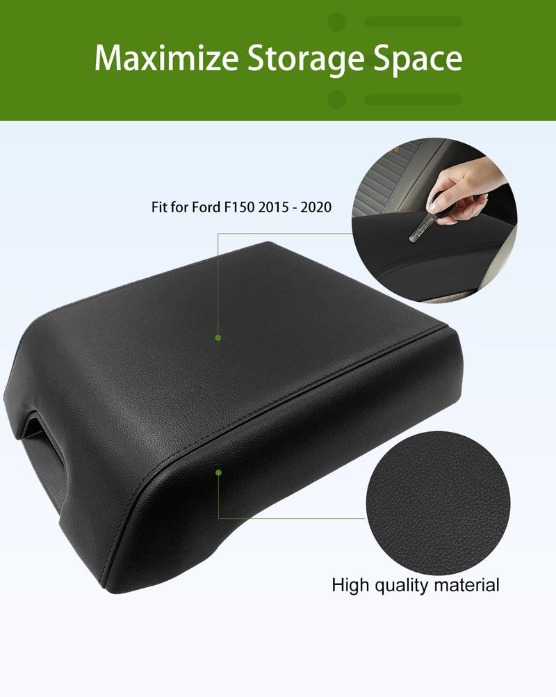 UMISHI Car Center Console Armrest Lid Replacement for Ford F150 2015 2016 2017 2018 2019 2020 Replaces# FL3B 1504604 AA (Center Console (Black)) - Image 2