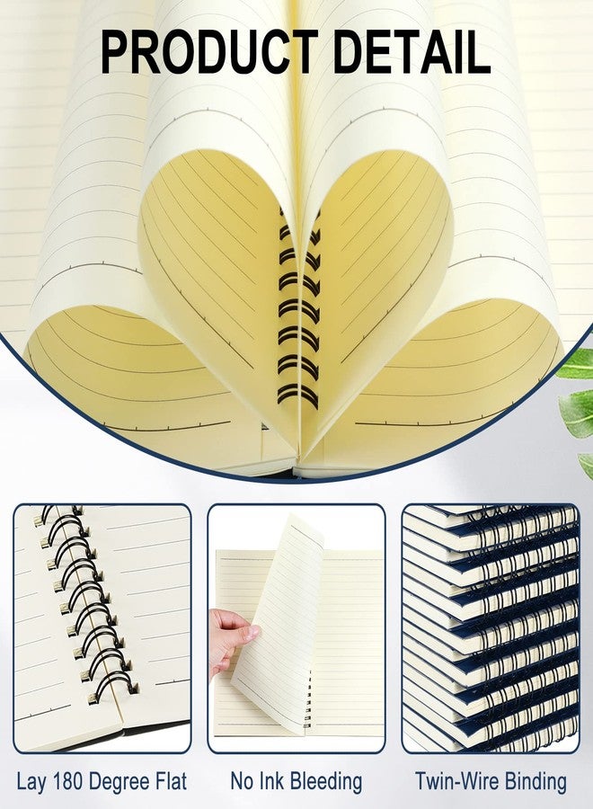 Yahenda Spiral Notebook A5 College Ruled Journal Lined 8.3'' x 5.5'' Bulk Writing Paper Notebook for Office Business School Supplies Christmas End of Year Gift(Black Color,18 Pcs) - Image 4