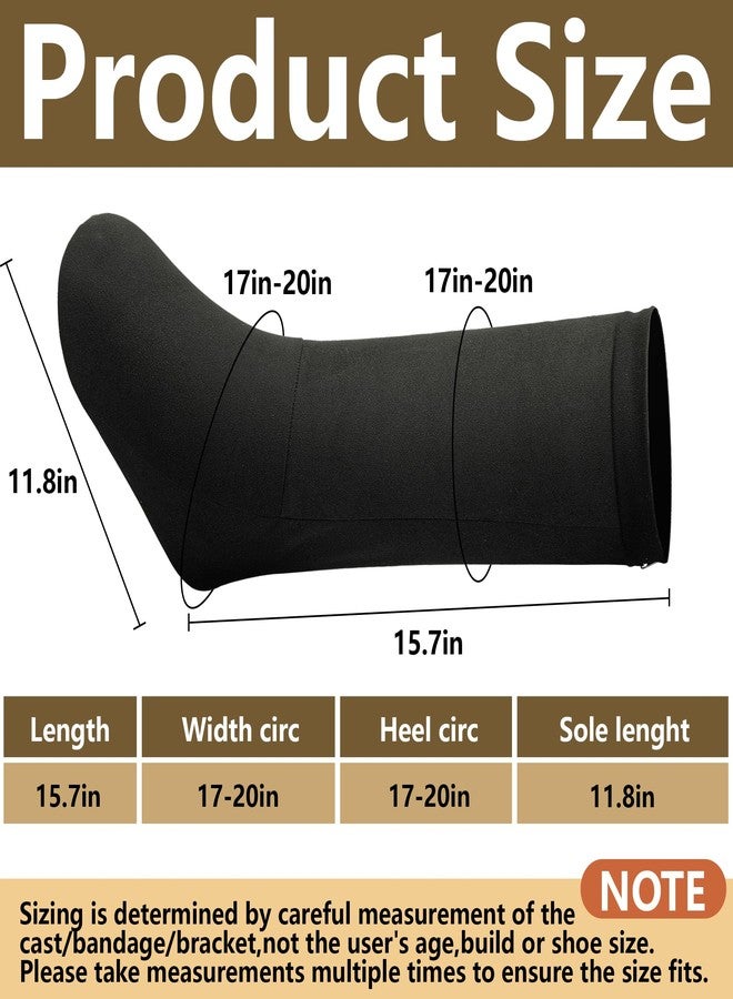 Shupakul 2 Pcs Large Size Leg Cast Cover with Zipper-Below The Knee Cast Sock Covers-Stretchy Leg Cast Sleeve for Men Women Plaster Protection Anti-Scratch - Image 2