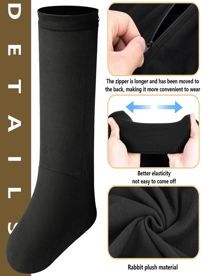 Shupakul 2 Pcs Large Size Leg Cast Cover with Zipper-Below The Knee Cast Sock Covers-Stretchy Leg Cast Sleeve for Men Women Plaster Protection Anti-Scratch - Image 3