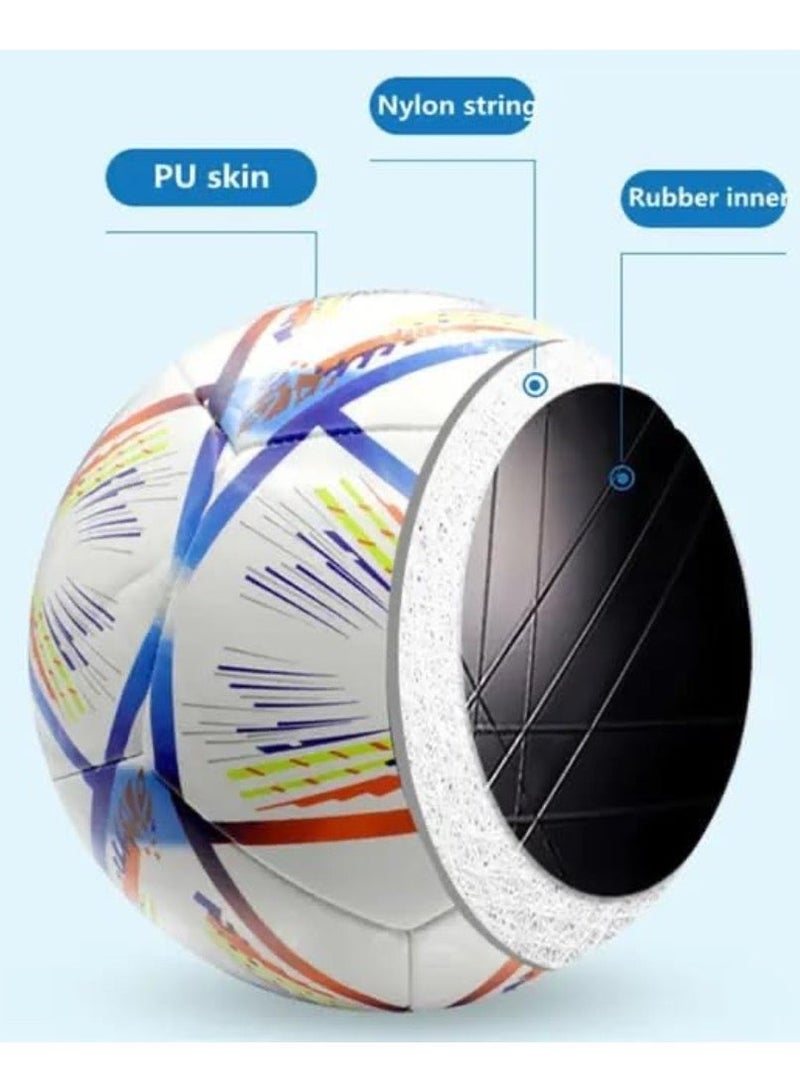 كرة قدم مقاس 5 | كرة قدم - كرة قدم ممتازة للتدريب والمباريات، مناسبة للعب الداخلي والخارجي - تصميم متين وعالي الأداء لجميع مستويات اللاعبين - Image 3