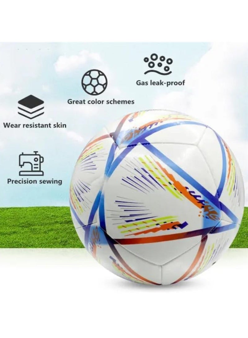 كرة قدم مقاس 5 | كرة قدم - كرة قدم ممتازة للتدريب والمباريات، مناسبة للعب الداخلي والخارجي - تصميم متين وعالي الأداء لجميع مستويات اللاعبين - Image 1