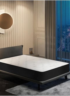 Harmony Home Harmony Home Bonnell Spring Double Mattress - 120 cm Width, 190 cm Length, 24 cm Depth, Offering Premium Support and Comfort, Perfectly Designed for Double Beds, Durable Bonnell Spring System for Long-lasting Support and Relaxing Sleep Experience.  - Image 1