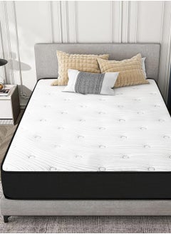 Harmony Home Harmony Home Bonnell Spring Double Mattress - 120 cm Width, 190 cm Length, 24 cm Depth, Offering Premium Support and Comfort, Perfectly Designed for Double Beds, Durable Bonnell Spring System for Long-lasting Support and Relaxing Sleep Experience.  - Image 2