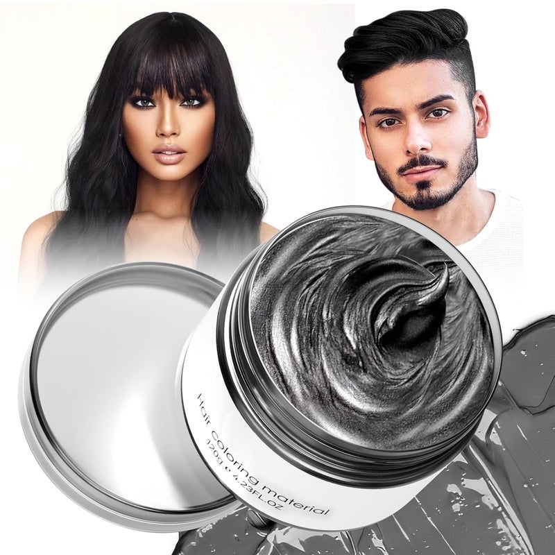 Spdoo Black Temporary Hair DyeTemporary Hair Color WaxNatural Washable Hair Dye Temp Hair Color for Women Men Kids Party Cosplay Halloween