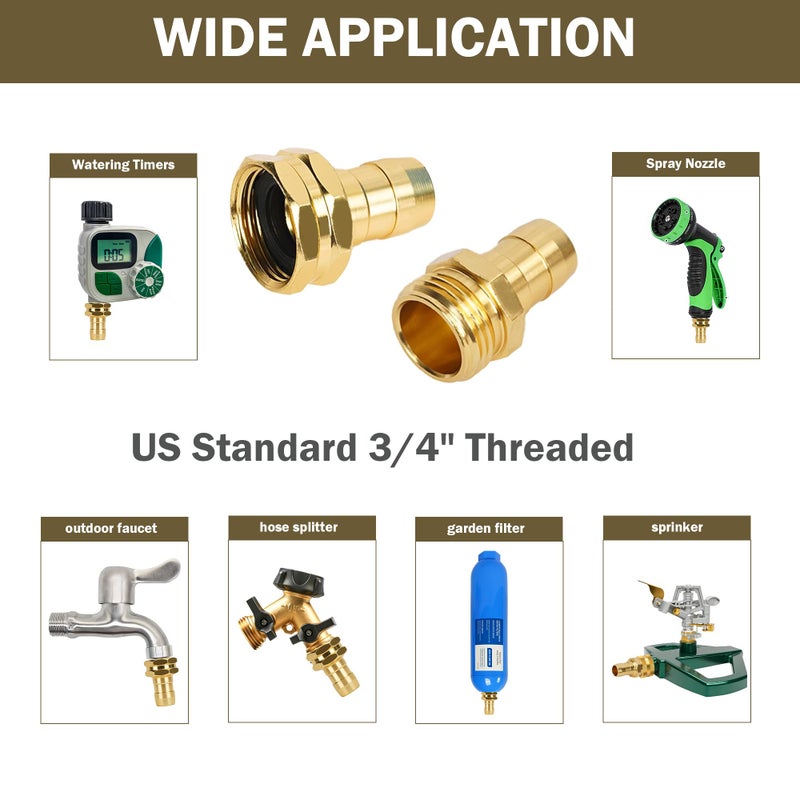 LIULO TOOL Garden Hose Repair Kit, 3 Sets Aluminum Alloy Garden Hose End Mender Kit, Male and Female Garden Water Hose Repair Connector Fittings, Fit 5/8" and 3/4" Garden Hose Connector - Image 5