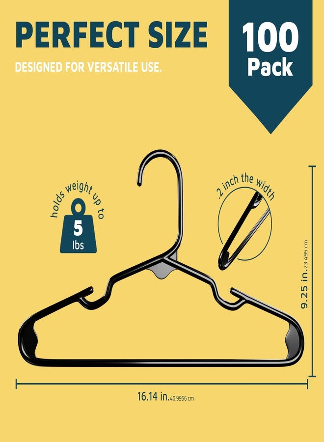 Lifemaster Plastic Kids Clothes Hangers - Children Clothes Hanger with Shoulder Notch, 11.6 Inch Space-Saving Closet Organizer for Baby, Toddler, and Kids Clothing, Hold Up to 4 lbs, Pack of 50, Gray - Image 2