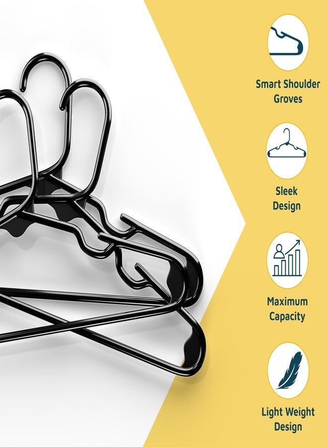 Lifemaster Plastic Kids Clothes Hangers - Children Clothes Hanger with Shoulder Notch, 11.6 Inch Space-Saving Closet Organizer for Baby, Toddler, and Kids Clothing, Hold Up to 4 lbs, Pack of 50, Gray - Image 5