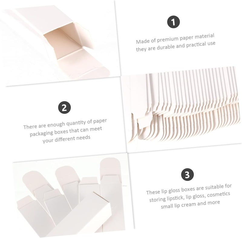 50pcs Lip Gloss Packaging Boxes Empty Paper Lipstick Containers for Storing Cosmetics for and Diy Projects for Lip Gloss Lipstick and Perfume Bottles - Image 5