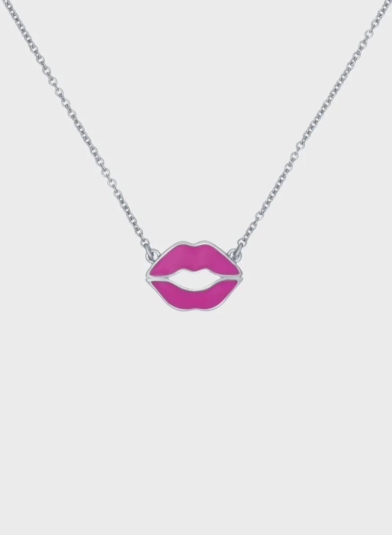 Ted Baker Emani Kiss Enamel Pendant Necklace