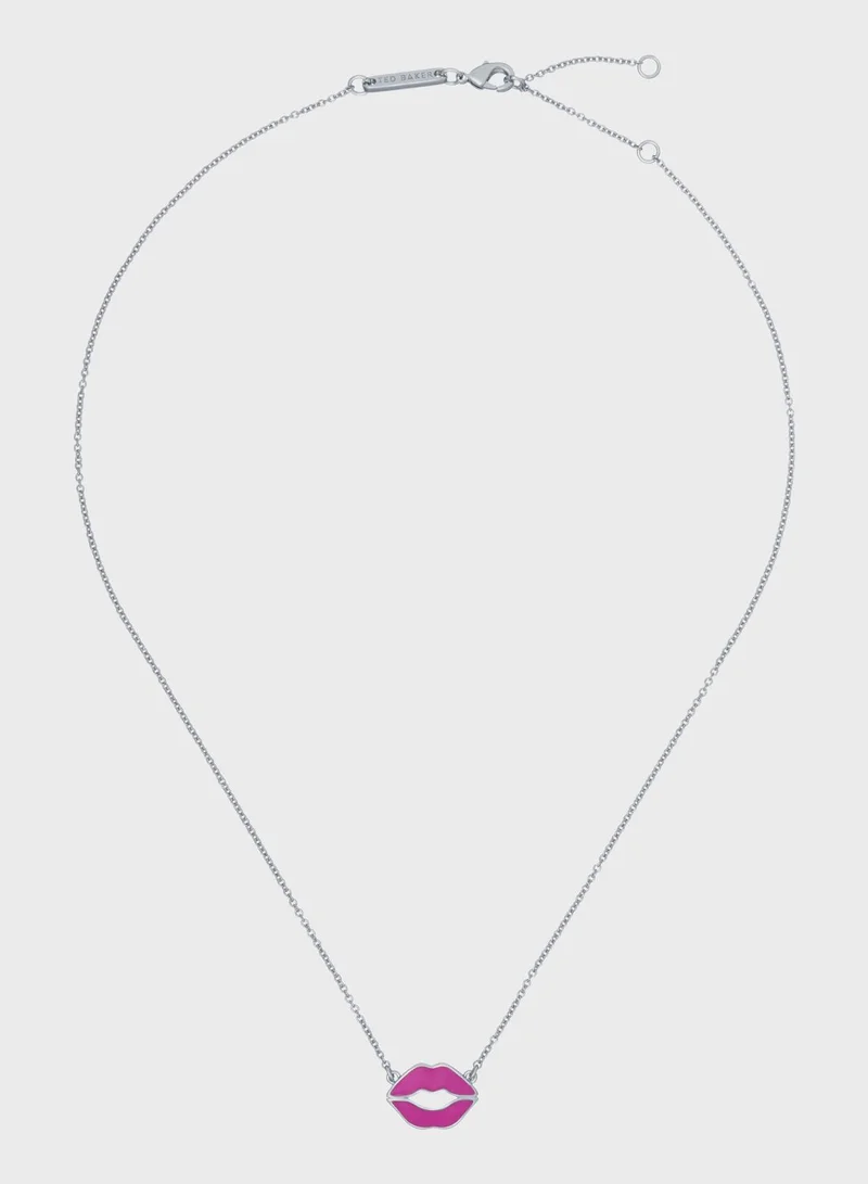 Ted Baker Emani Kiss Enamel Pendant Necklace