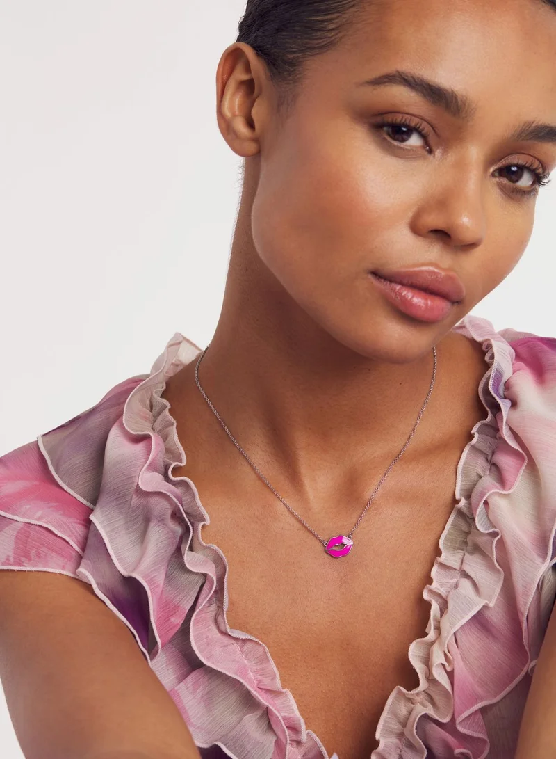 Ted Baker Emani Kiss Enamel Pendant Necklace