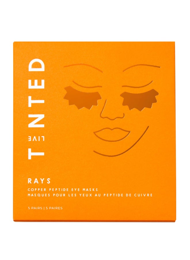 Live Tinted Rays Copper Peptide Eye Masks Cooling Brightening and Nourishing Under Eye Patches Reduces Fine Lines Depuffs Hydrates with Copper Peptides Banana Extract and Bakuchiol 1 Pair - Image 2