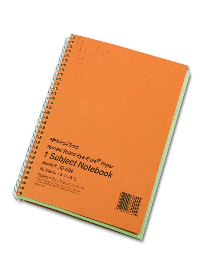 National Single-Subject Wirebound Notebooks, Narrow Rule, Brown Paperboard Cover, (80) 8.25 x 6.88 Sheets - Image 1