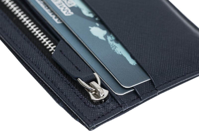 BOULETTA Zip Leather Women's Zippered Card Holder Snb Navy Blue  - Image 5