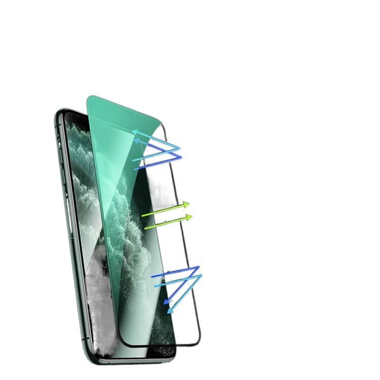 BB غطاء هاتف بGlass لـ iPhone 16 / 16 Plus / 16 Pro / 16 Pro Max مع مضاد لبصمات الأصابع ومضاد لقصر النظر مع حماية العين مع فلتر الضوء الأخضر باللون أخضر باللون الأخضر - Image 3