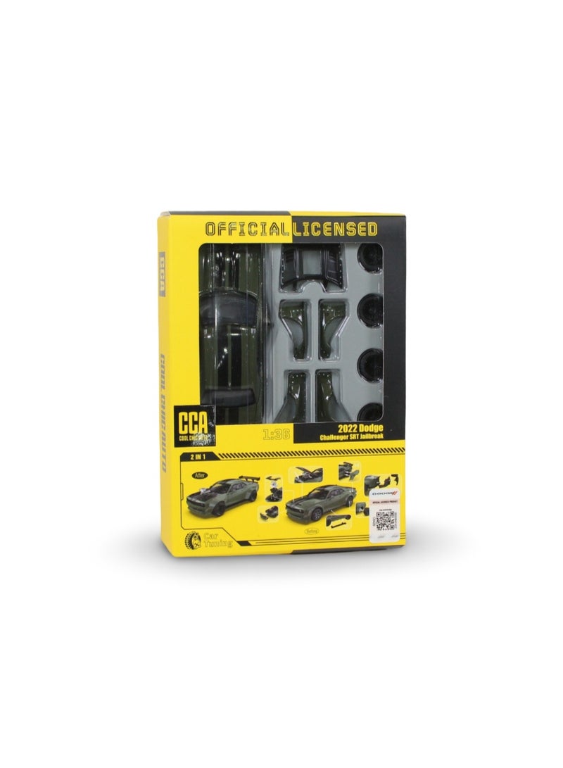 سي سي أيه سيارة دودج تشالنجر إس آر تي جيلبريك من سي سي إيه، بمقياس 1:36 - زيتوني - Image 1