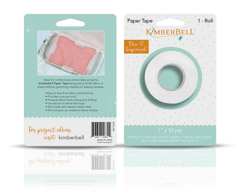 Kimberbell Paper Tape - 1 Roll, Size: 1" x 10 Yds, Sewing & Machine Embroidery, Easy Attachment, No Sticky Residue, Semi-Transparent, Tears Away with Ease, KDTL100 - Image 2