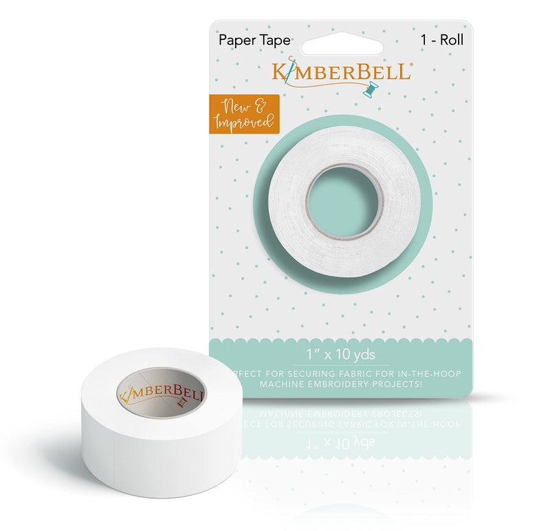 Kimberbell Paper Tape - 1 Roll, Size: 1" x 10 Yds, Sewing & Machine Embroidery, Easy Attachment, No Sticky Residue, Semi-Transparent, Tears Away with Ease, KDTL100 - Image 1