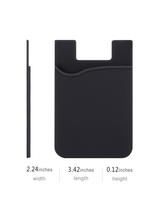 Pofesun Adhesive Phone Card Holder, 3 Pack Silicone Stick-on Wallet ID/Credit Card Holder Pouch Sleeve Self Adhesive Sticker Case for iPhone 17 16 15 14 13 12 Pro Max,iPad,Samsung Galaxy,Tablet - Image 2
