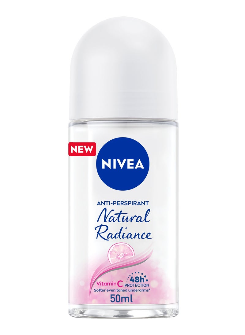 Nivea Antiperspirant Roll-on for Women, Protection, Natural Radiance, 50ml - Image 1
