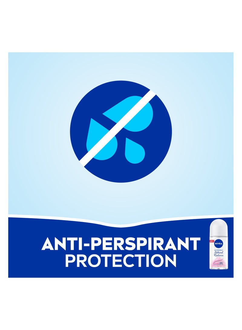 Nivea Antiperspirant Roll-on for Women, Protection, Natural Radiance, 50ml - Image 4