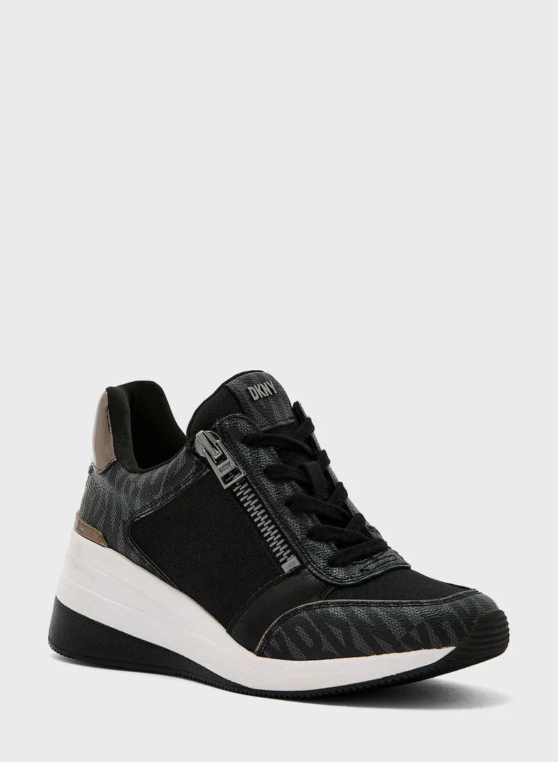 DKNY Kaden Lace Up Wedge Sneakers