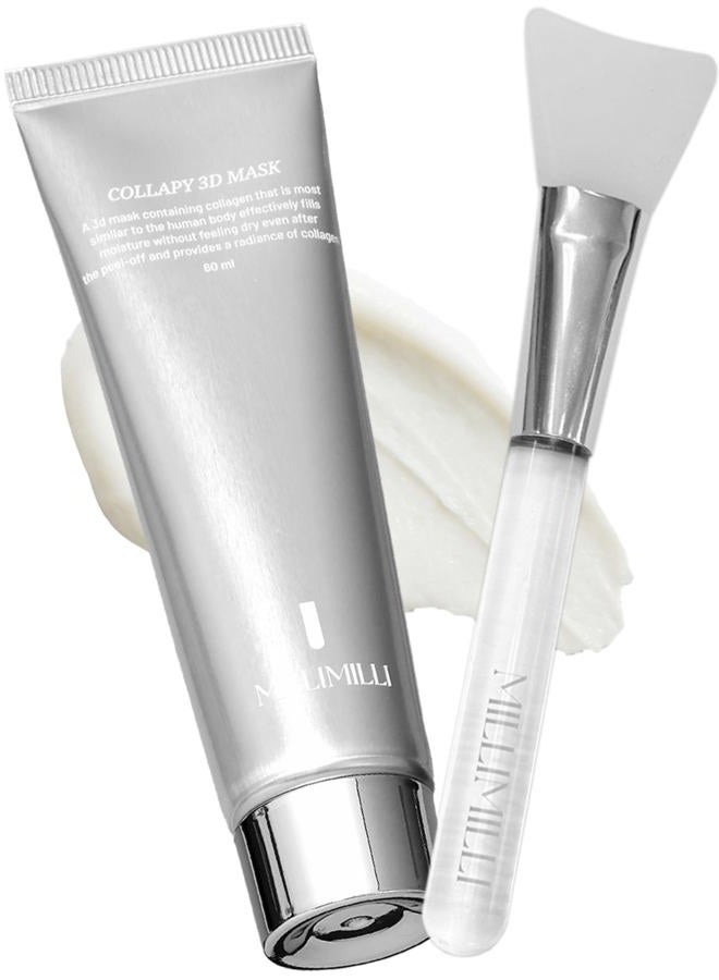 MILLIMILLI COLLAPY 3D Peel-Off Face Mask 60g – Deep Hydration, Firming & Pore Care – Peel Off Gel Mask with Brush for All Skin Types - Image 1