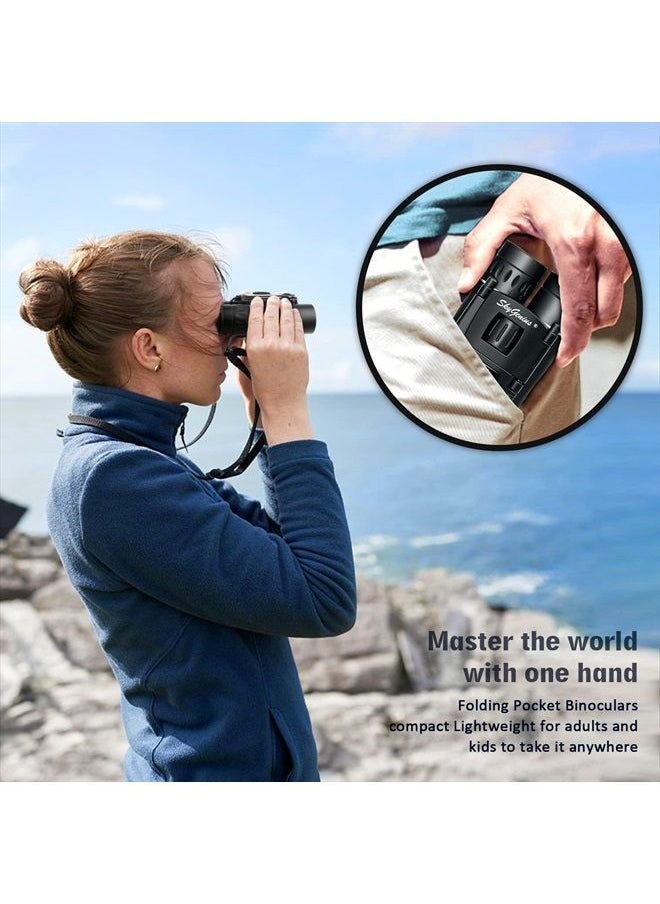 SkyGenius 8x21 Small Compact Lightweight Binoculars for Concert Theater Opera .Mini Pocket Folding Binoculars w/Fully Coated Lens for Travel Hiking Bird Watching Adults Kids(0.38lb)  - Image 3