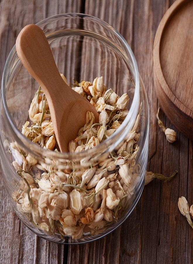 أكواك ملعقتان خشبيتان صغيرتان من AKOAK بمقبض قصير، مثاليتان لبرطمانات المربى الصغيرة، والتوابل، والبهارات، والسكر، والعسل، والشاي، والقهوة، من أدوات المطبخ (لون كاكي). - Image 2