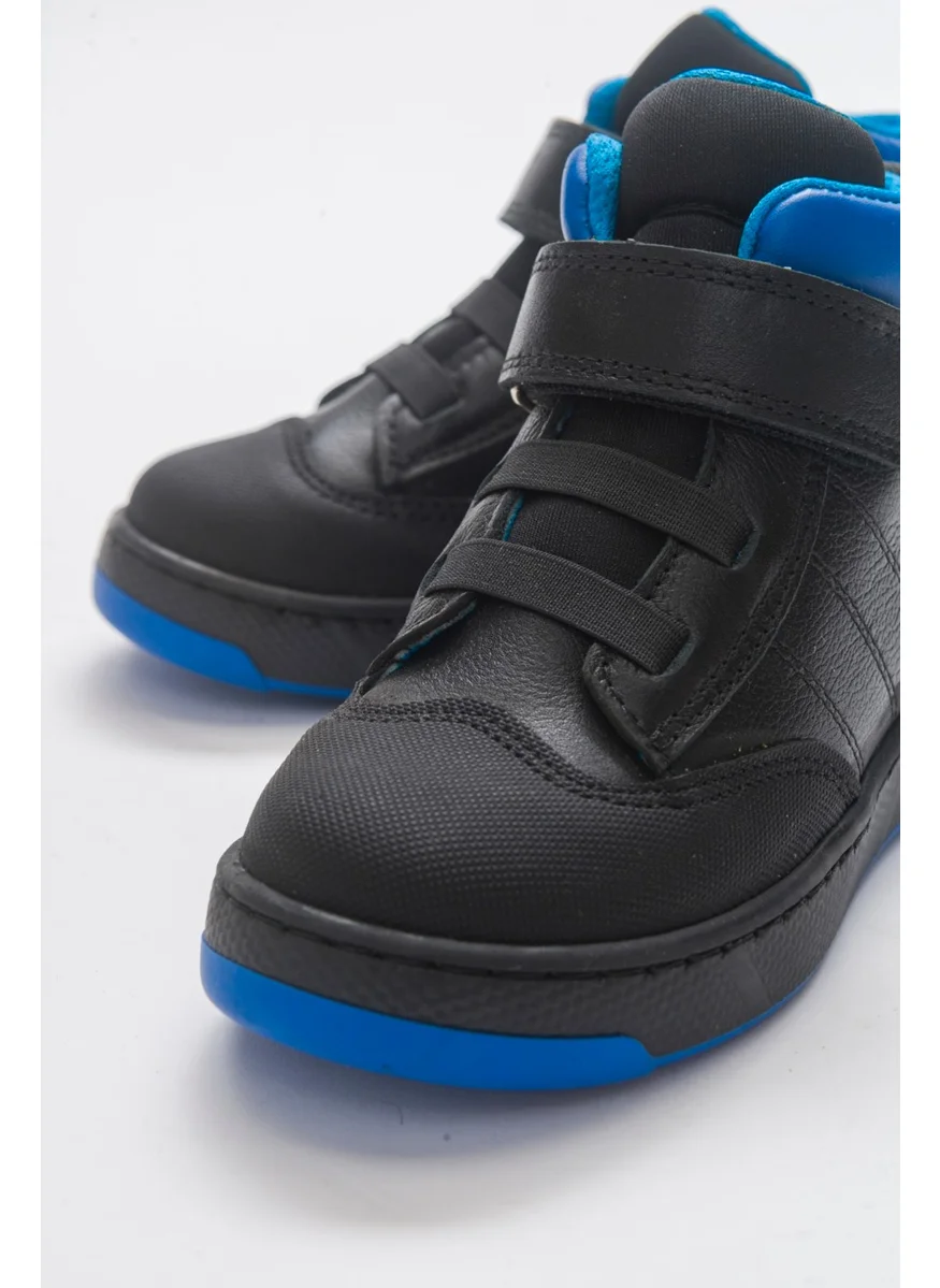 Mnpc Boy Black Leather Anatomical Sneaker Boots