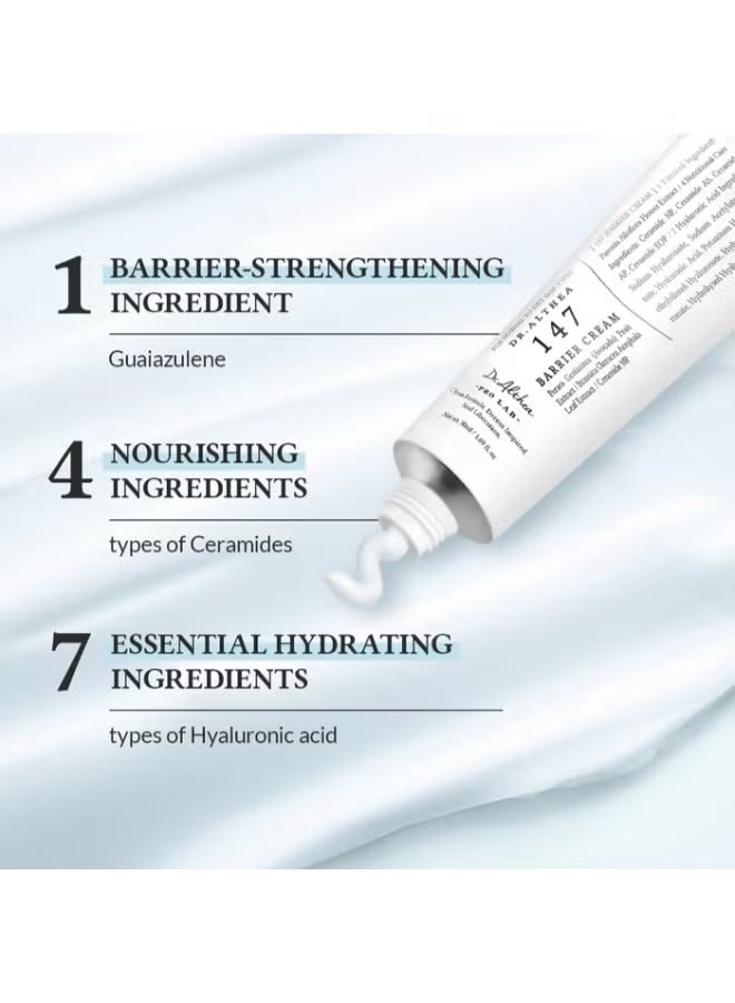 Dr.Althea 147 Barrier Cream Daily Skin Barrier Repair Care Deep Hydrating with Hyaluronic Acid & Ceramides Korean Vegan Skincare for All Skin Types 1.7 Fl Oz - Pack of 2 - Image 2