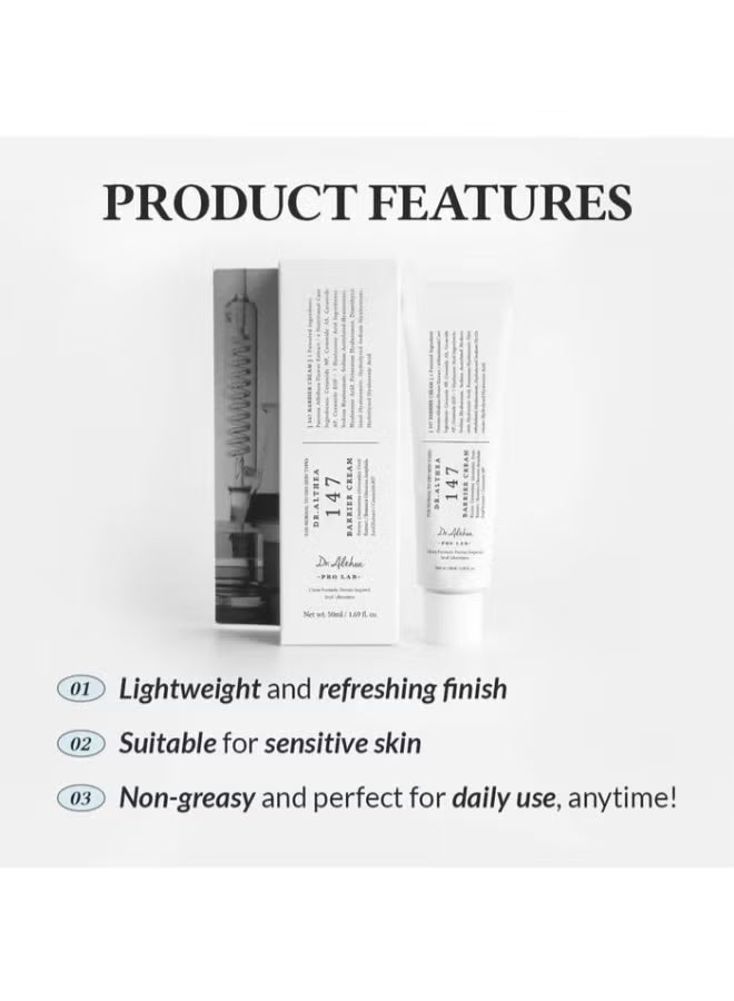 Dr.Althea 147 Barrier Cream Daily Skin Barrier Repair Care Deep Hydrating with Hyaluronic Acid & Ceramides Korean Vegan Skincare for All Skin Types 1.7 Fl Oz - Pack of 2 - Image 4
